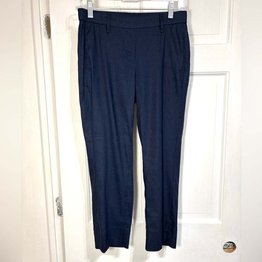 J.Jill women’s petite XS linen navy blue slacks